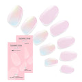 Dashing Diva Glaze Nail Strip Duo - Cotton Candy Collection - Unicorn Glaze & Cotton Candy Glaze - Long Lasting, Chip Resistant, Semi-Cured Gel Nail Strips - Contains 2 Colors