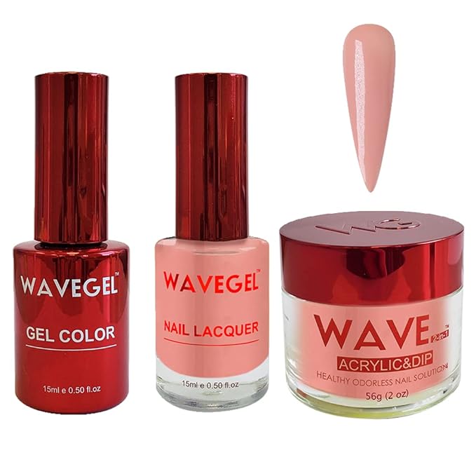 WAVEGEL Soak-Off Gel, Nail Lacquer & Acrylic/Dip Powder Matching Set - Queen Collection - #039 Mansa