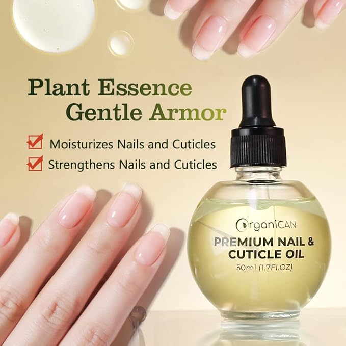 Premium Nail & Cuticle Oil – Almond & Vitamin E Hydrating Serum with Milk & Honey Formula | Nourishes Dry Cuticles & Supports Healthy Nails (50ml / 1.7 fl oz)
