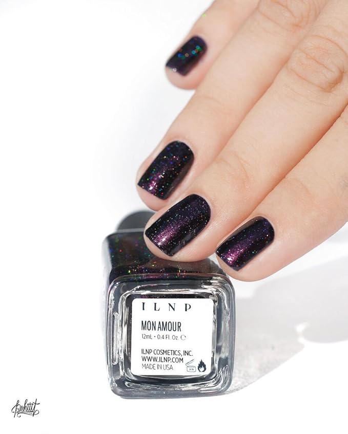 ILNP Mon Amour - Dark Purple Holographic Nail Polish