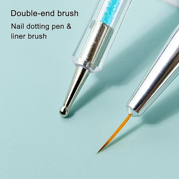 Nail Art Brushes 9Pcs Kit - Painting, Liner, Dotting Tools for Salon