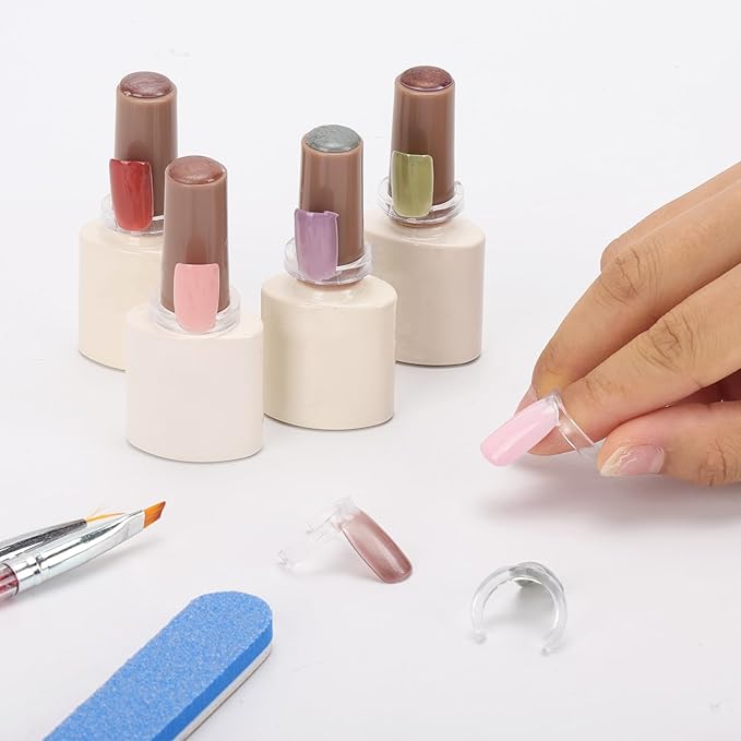 600 Pcs Nail Polish Swatch Clear Nail Color Swatches Rings, Nail Sample Sticks for Nail Art Polish Color Practice