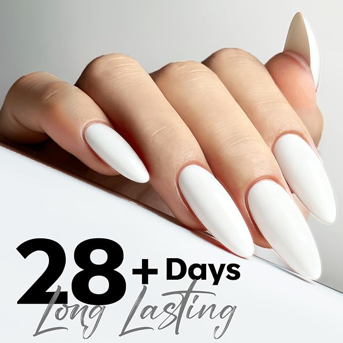 modelones White Gel Nail Polish White Gel Polish High Glossy Soak Off Pastel U V Nail Design Salon DIY Manicure 15 ML