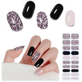 Arte Clavo Semi Cured Gel Nail Strips, 20 Pcs Gel Nail Stickers with UV Light Required, Salon Quality, Long Lasting, Easy Apply and Remove (Pink Leopard)
