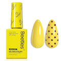 Beetles Yellow Gel Polish - HemaFree Lemon Yellow Gel Nail Polish, High Gloss Soak Off Sunrise Glow Spring Nails Art Manicure Salon