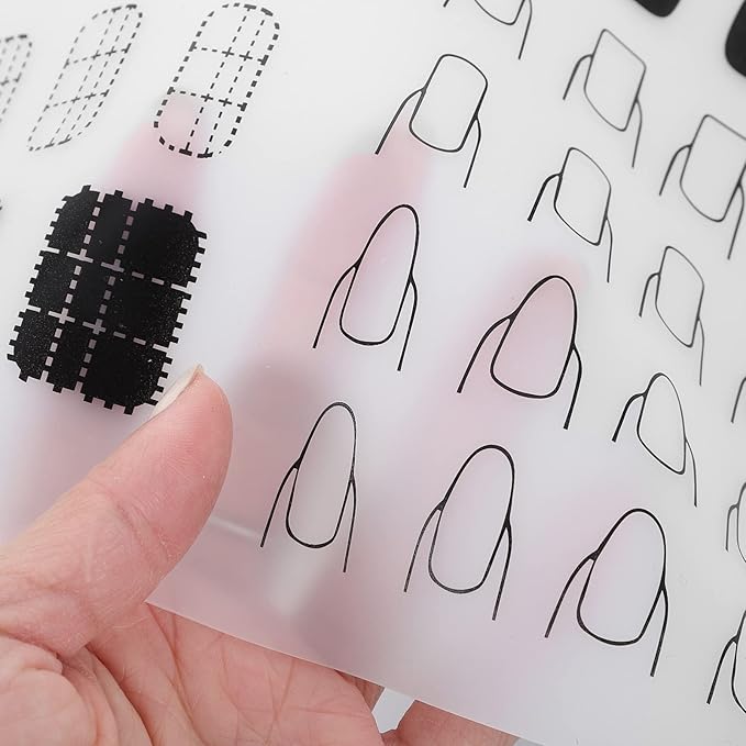 FRCOLOR Manicure Mat Silicone Nail Art Stamping Mat with Ruler and Color Testing Area Nail Polish Practice Pad Sticker Guide Protective Table Cover for Workspace