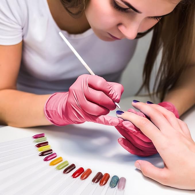 Nail Color Swatches Sticks with Ring, 50Pcs Clear Fan Shape Nail Art Polish Display Tips with Number Stickers False Nail Sample Sticks, Transparent nail Practice-Tips for Manicure
