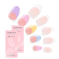 Dashing Diva Glaze Nail Strip Duo - French For Everyone Collection - Pearly Whites & Pastel Baby - Long Lasting, Chip Resistant, Semi-Cured Gel Nail Strips - Contains 2 Colors