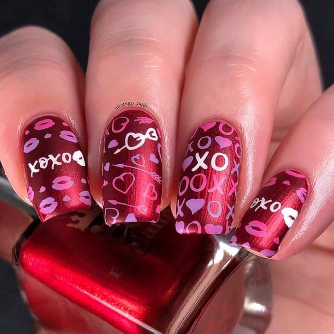 Whats Up Nails - B041 Season of Love Stamping Plate for Nail Art Design