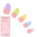 Dashing Diva Glaze Nail Strip Set - Pastel Baby - Long Lasting, Chip Resistant, Semi-Cured Gel Nails - 4-Piece Manicure Kit with 32 Strips