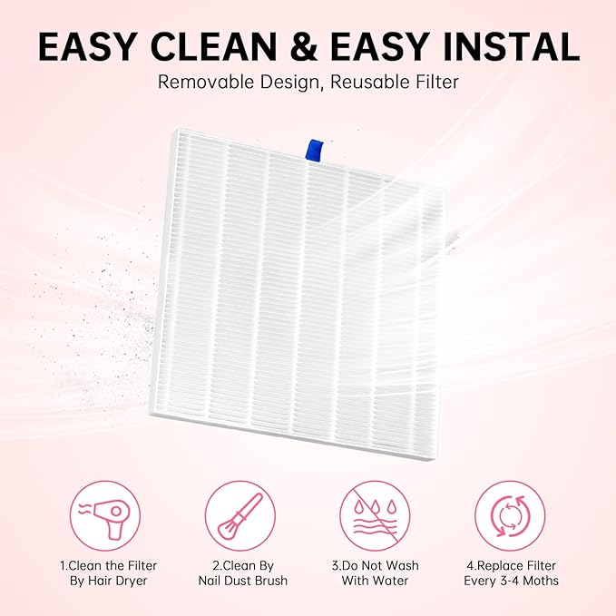 Nail Dust Collector, Cordless Dust Collector Nail Tech, Professional 550PA Vacuum Fan Vent Dust Extractor Quiet Dust Suction Machine for Acrylic Nails Polishing, Nail Salon&Home