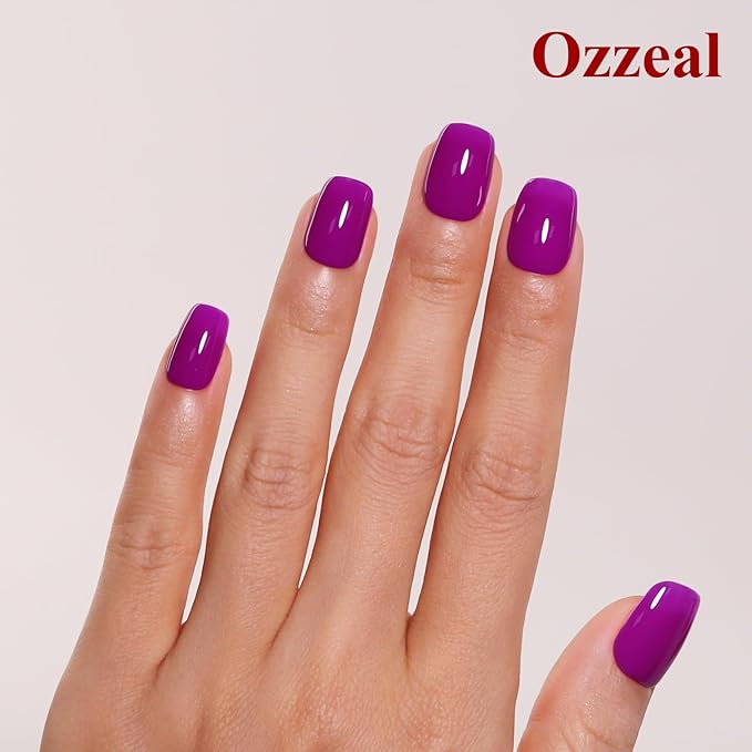 Gel Polish, Rose Purple Gel Nail Polish Soak Off LED UV Art Starter Spring Summer Manicure Salon DIY 0.5 Fl Oz