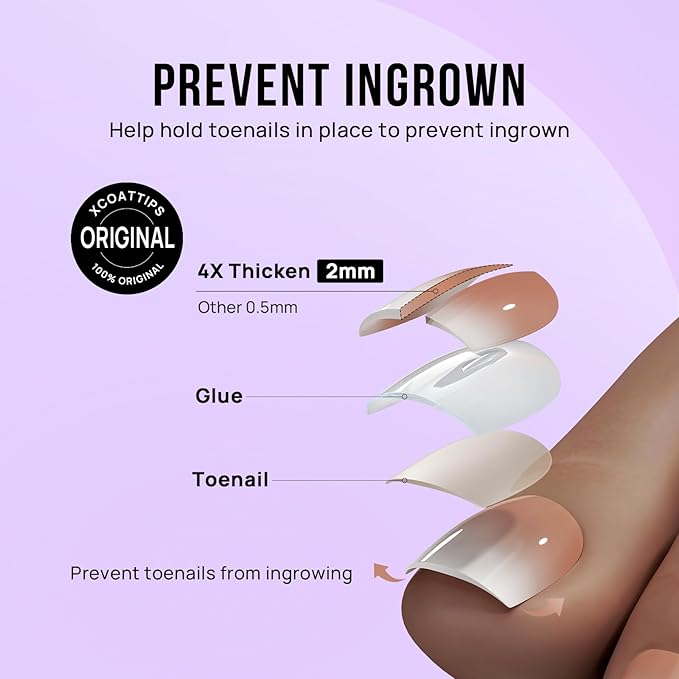 BTArtbox Toe Nails Press On Short, Brown Ombre Press On Toenails Square for Women, Squoval Press on Toe Nails with Glue, Fake Toenails in 16 Sizes- 32 Toenails Kit, Baby Boomer Brown