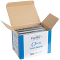 ForPro Professional Collection O-Files Foam Board, Double-Sided Manicure Nail File, 100/180 Grit, Individually-Wrapped, 6” L x .75” W, Black, 100-Count