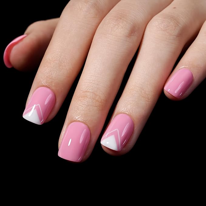 AILLSA Extra Short Square Nail Tips Gel Nails Tips Acrylic Press On Squoval Nail Tip 240 PCS False Full Cover Matte Nails Tip Kit 15 Sizes with Storage Box for Valentine's Day