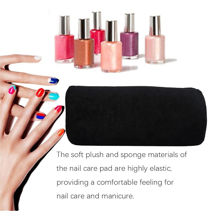 Watris Veiyi Soft Sponge Manicure Nail Hand Rest Cushion, Nail Art Table Holder Pad, Arm Rest Pillow for Ladies Girls Manicure, Detachable Washable Nail Salon Accessories Tools