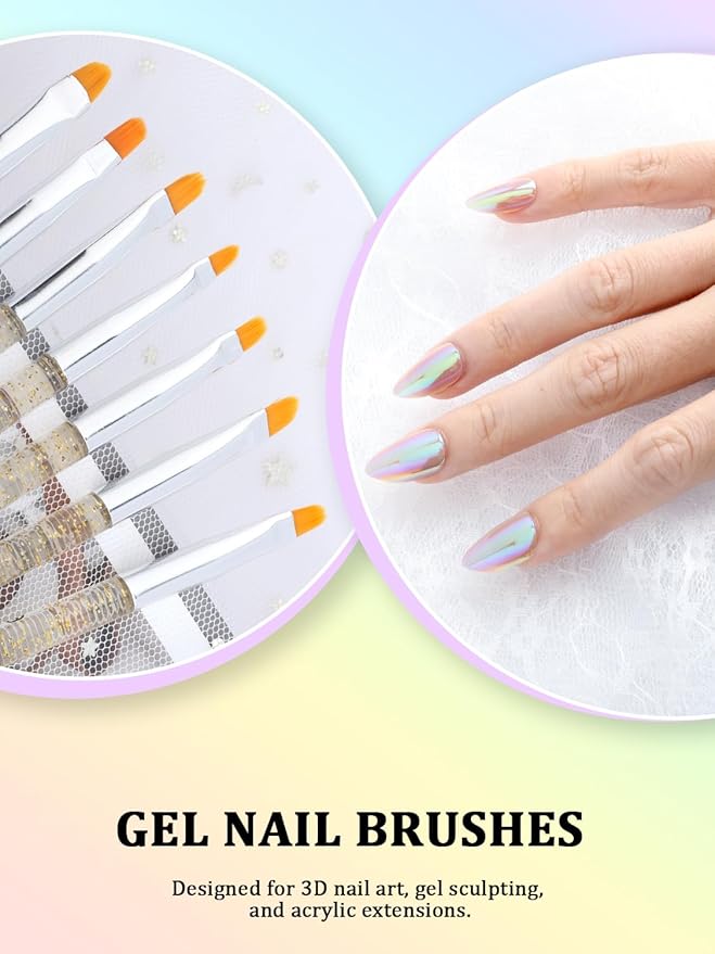 33PCS Nail Art Brushes Set, Nail Art Tools, Nail Design Tools with Gel Nail Brush, French Tip Tool Liner Brushes, Dotting Tools, Builder Gel Brush, Nail Tech Beginners Must Haves Stuff Supplies