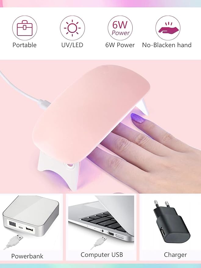 42 Colors Acrylic Nails Kits with Drill and UV Light- Acrylic Nail Powder Glitter and Monomer Liquid Kit with Nail Storage Bag, 5PCS Practice Finger