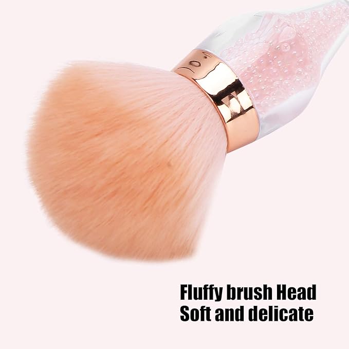 Nail Dust Cleaning Brush, Soft Nail Arts Makeup, Nail Art Powder Remover Brush, Makeup Blush Brushes Not Fall Off, Not Fade with Attracting Appearance and Shape