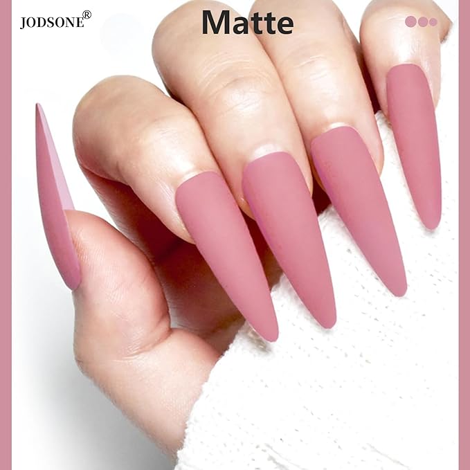 JODSONE 16.5ml Gel Polish Dusty Roses Gel Polish Nail Soak Off U V Nail Lamp Art Manicure Salon DIY Home Solid Color Gel Gift for Women Girls