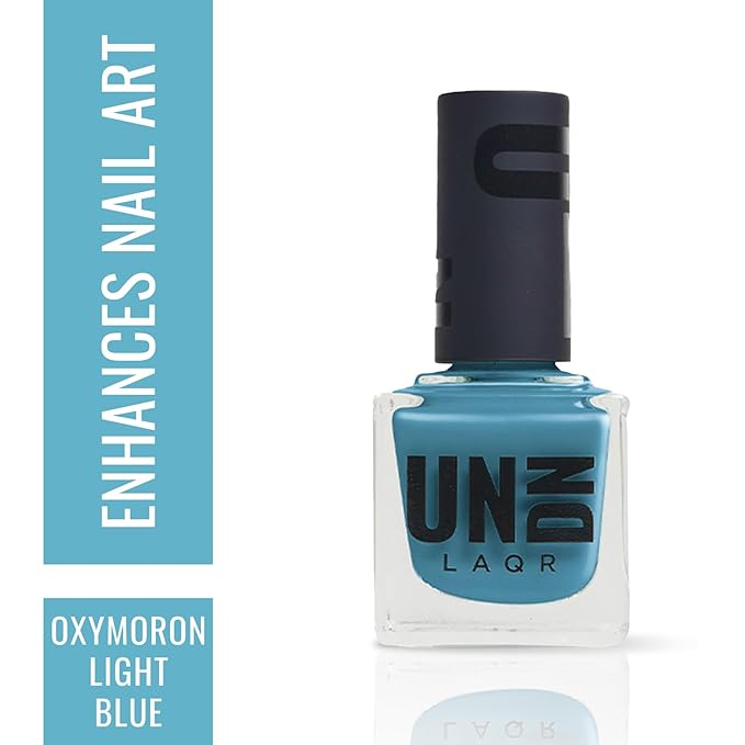 UNDN Vegan Nail Polish - Oxymoron - Light Blue Nail Polish for Women and Men - Long Lasting, Durable Finish - Cruelty Free - 0.5 oz