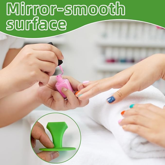 Plastic Nail Holder Finger Exercise Tool Fixed Finger Bracket Professional Painting Art Accessories DIY Nail Art Supplies (Green)
