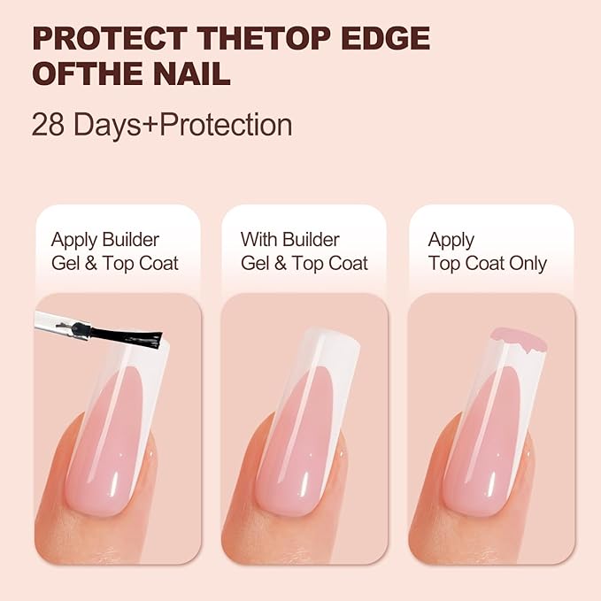 Vansiho Deep French Gel Nail Tips, 150Pcs Long Square Soft Gel Nail Tips, Pink French Tips Press on Nails, Fake Nails for Nail Art DIY 15 Sizes
