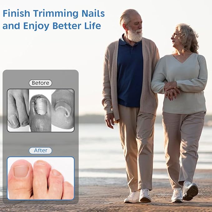 Toe Nail Clipper for Ingrown or Thick Toenails,Toenails Trimmer and Professional Toenail Nipper for Seniors with Stainless Steel Surper Sharp Blades (Podiatrist Nail Clippers Set)
