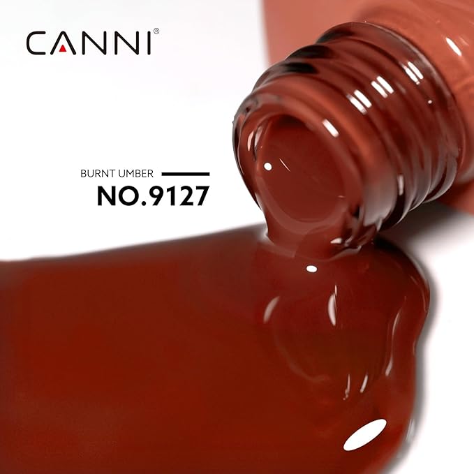 CANNI Red Gel Nail Polish, 1Pcs Red Gel Polish Color Nail Polish High Gloss Soak Off U V Nail Manicure Salon DIY
