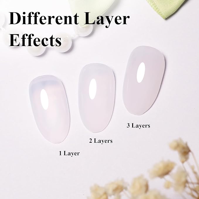 Imtiti 10ml Milky White Gel Nail Polish Long Lasting Soak Off UV Led Jelly Gel Polish Salon DIY at Home Gift for Women 1Pcs