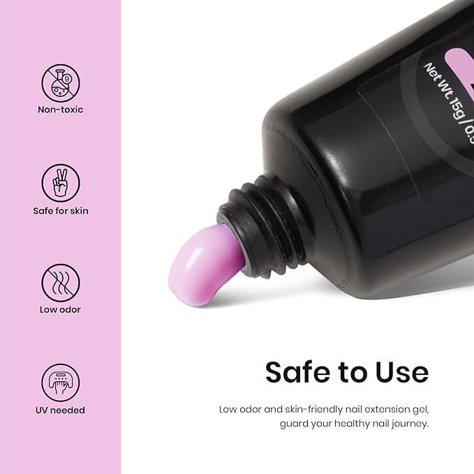 Beetles Nail Extension Gel Set Blackberry Glaze 12 Colors Poly Nail Gel Kit Beginners DIY Home Salon Gift for Women UV & LED Cured