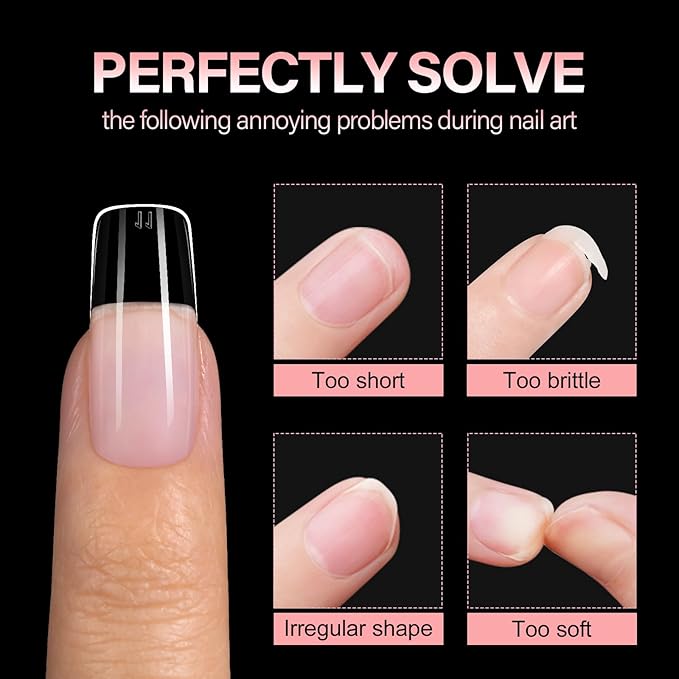 AILLSA Medium Square Nail Tips - Full Cover Half Matte Nail Tips 120pcs Pre-filed Nails Tips, Press on Acrylic Nails for Manicure