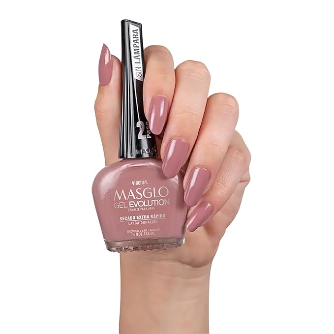 MASGLO Gel Evolution – Set of 3 Nail Polishes No UV/LED Lamp Needed, Fast-Drying, 12-Day Wear, 14-Free Formula, High-Gloss Finish, vegan (0.5 oz Each)
