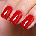 Imtiti Red Jelly Gel Nail Polish, Sheer Translucent UV Gel Polish for Nail Art Soak off UV Led 10ML