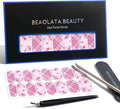 Nail Polish Strips, 32PCS Salon Quality Wraps, Long Lasting Gel Nail Stickers for Women Easy Apply& Remove (Pink Romance)