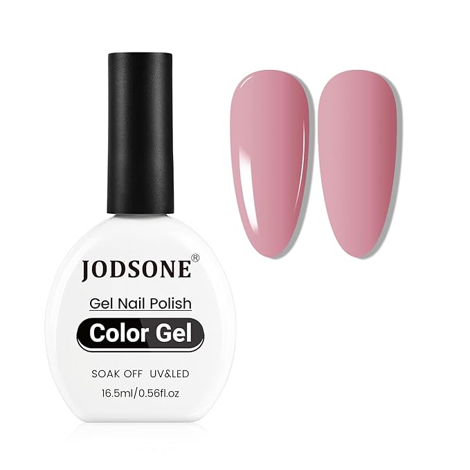 JODSONE 16.5ml Gel Polish Dusty Roses Gel Polish Nail Soak Off U V Nail Lamp Art Manicure Salon DIY Home Solid Color Gel Gift for Women Girls