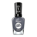 Sally Hansen Miracle Gel Salon Quality Nail Polish | Gel-Like Formula, Two-Step System, No UV Light Needed, Long Lasting | Opaque, Shiny | 809 Slate-R Girl | Dark Gray Nail Polish