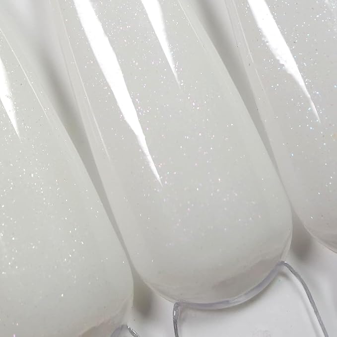 Glow in the dark Milky White Gel Nail Polish Colors Set with silver cat eye gel polish (GP016)