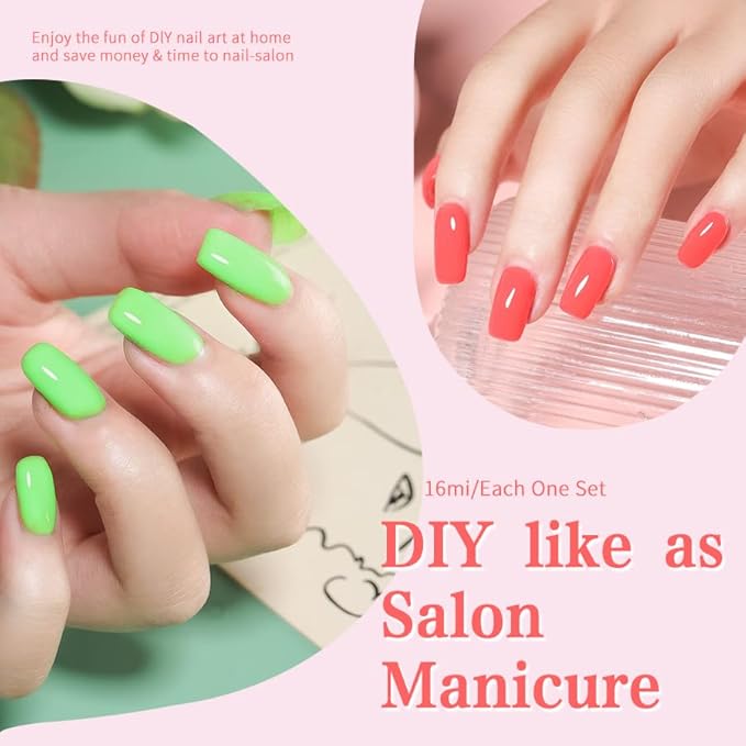 JR Nail Gel Polish Set 9pcs 15ml Bright Color Red Pink Blue Bowknot-Shaped Bottles Gel Polish Kit UV LED Soak Off Polish Home DIY Gift F
