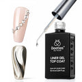 Beetles Liner Gel Top Coat - Decoration Sealing Precision Nail Gel with Fine Brush for Detailed Designs, Strong Adhesion for Mirror Chrome Powder, Rhinestones & Gap Filling UV Light Cure