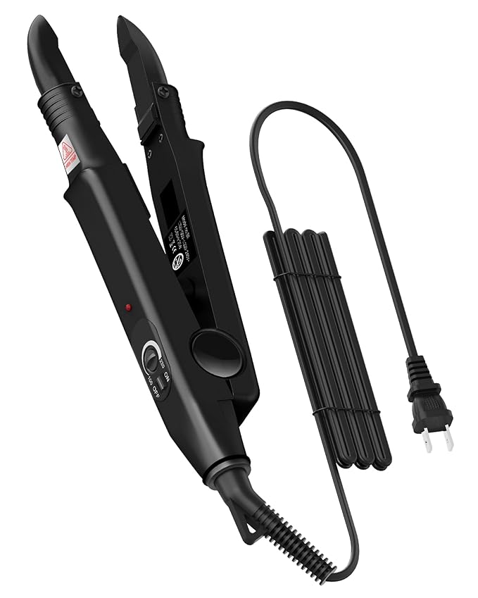 TopWigy Professional Hair Extension Tools, Ktip Extensions Tools Kit Hair Connector Fusion Heat Iron Connector Wand Temperature Adjustable Melting Tool
