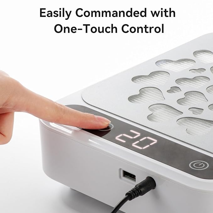 SAVILAND 400Pa Nail Dust Collector: Powerful Suction Nail Fan Dust Collector Touch Screen Display 35 Adjustable Speeds Reusable Filter Nail Collector Tech Must Haves Acrylic Tools & Salon