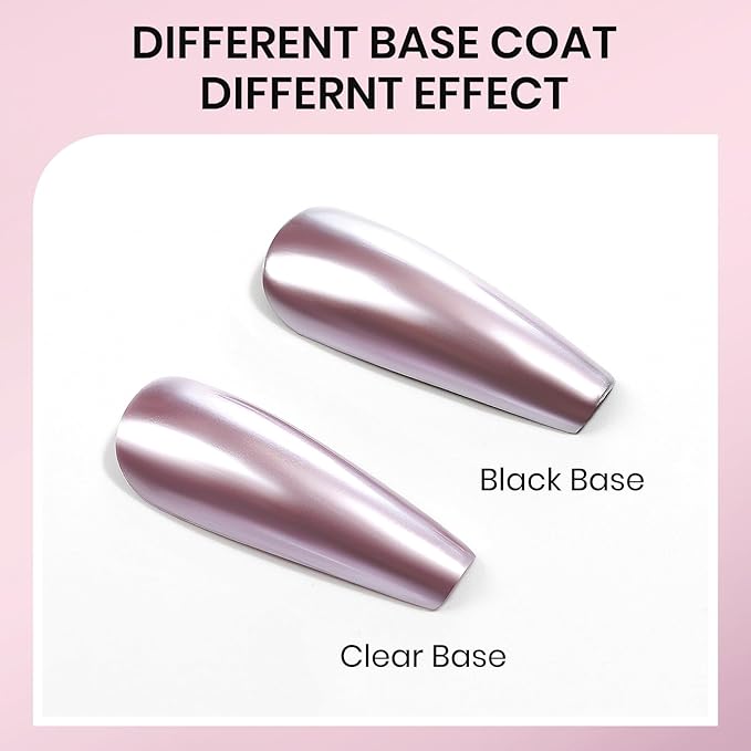 Rose Gold Mirror Nail Polish Quick Dry Metallic Nail Polish Non Gel High Glossy Nail Lacquer Air Dry Chrome Nails Polishes Oil-based Holo Fingernail and Toenail