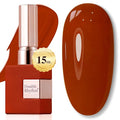 Double Rhythm 15ML Gel Nail Polish Pure Sheer Same Color Same Bottle Soak Off Gel Polish Art Manicure Salon DIY at Home for Women (Burnt Brick-A1453)