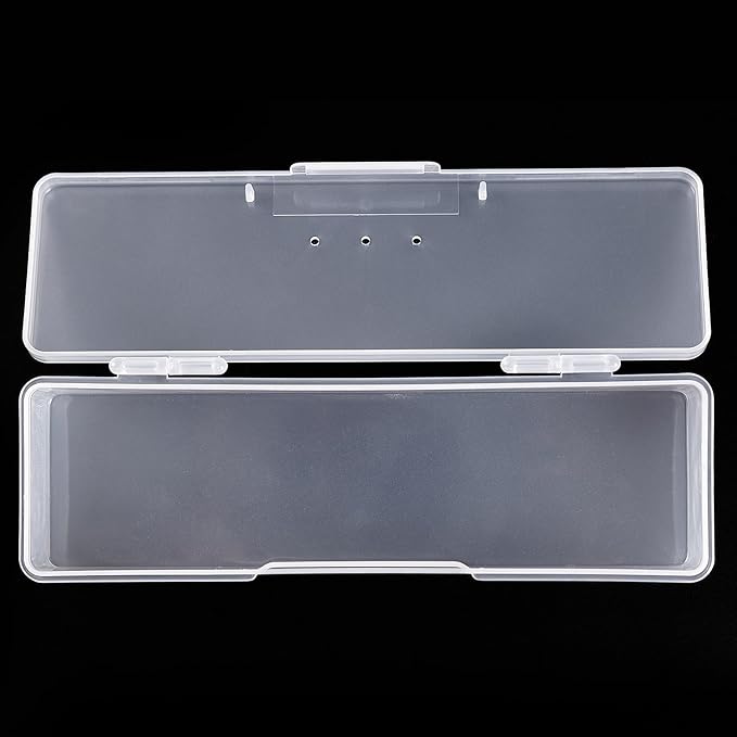 4Pcs Transparent Storage Boxes For Nail Tool Professional Pedicure Manicure Tools Set Plastic Nail Art Tool Box Storage Case Nail Supplies, White
