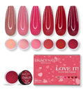 Legacy Nails Professional COLLECTION Acrylic Powder Kit 6 Colors Nail Art Set for Manicure DIY for Dip & Acrylic Nail Extensions (LOVEIT! COLLECTION)