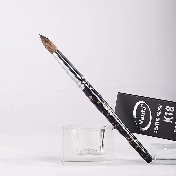 VANFA Acrylic Nail Brush with Pure Kolinsky Hair K18