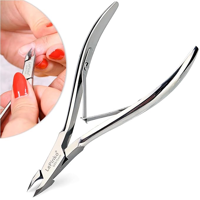 LePinko Professional Cuticle Trimmer kit, Super Sharp Dead Skin Clipper, Labor-saving Cuticula Remover for Fingernail Toenail, Manicure Pedicure Tool for Women Men, Home Salon Use, 5mm Jaw