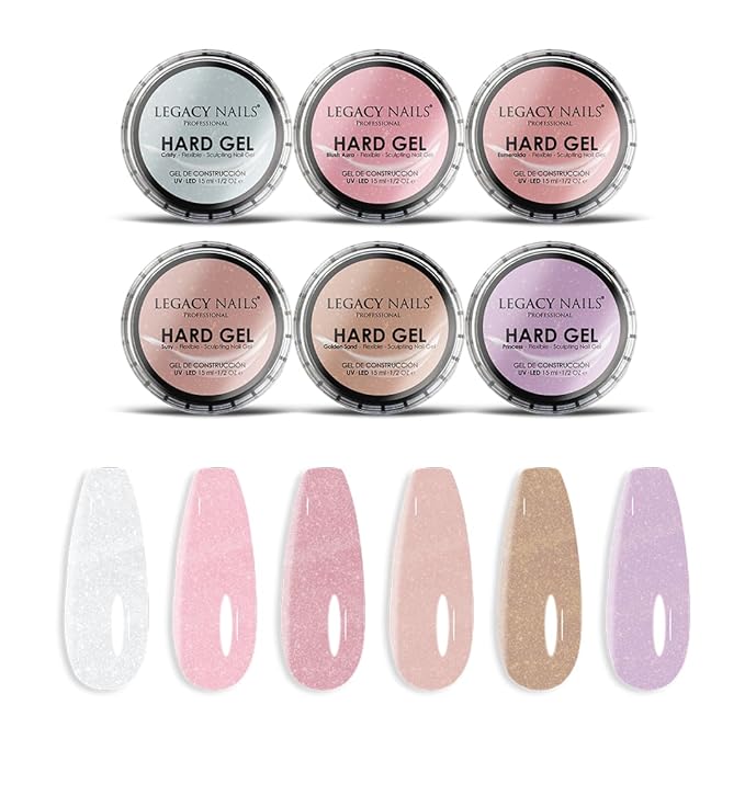 Legacy Nails Hard Builder Gel - Sculpt And Build Nail Extensions - Improve Damaged or Weak Nails - Lightweight, Strong and Long-wear - Professional Quality (Golden Sand)