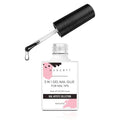 Makartt Gel Nail Glue: 3 in 1 Nail Glue for Acrylic Nails Extension Super Strong Adhesive Long Lasting Brush on Glues for Tips, Base Coat & Slip Solution, & Stick Rhinestone, Curing Needed, 15ml